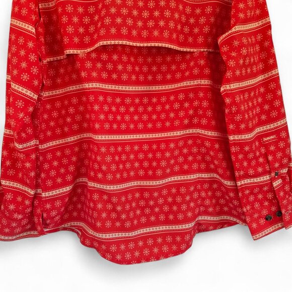 Magellan Outdoors Fish Gear Womens Red Holiday Relaxed Fit Shirt Large - Picture 15 of 16